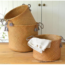 (BC-ST1072) Good Quality Pure Manual Natural Straw Basket